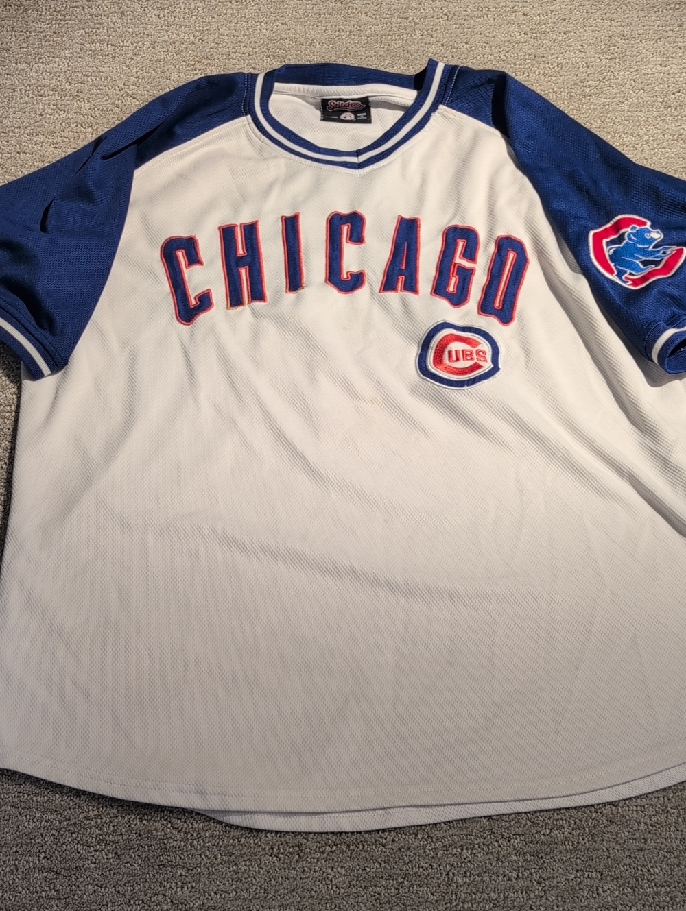 Chicago Cubs Stitches XLWhite & Blue Baseball Jersey